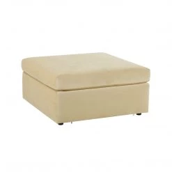 TOV Jessie Champagne Velvet Modular Ottoman