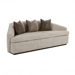 TOV Living Room Abreeyah Beige Velvet Sofa