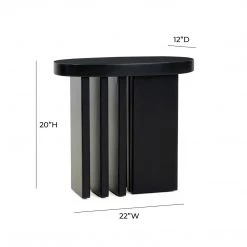 TOV Living Room Etta Black Side Table