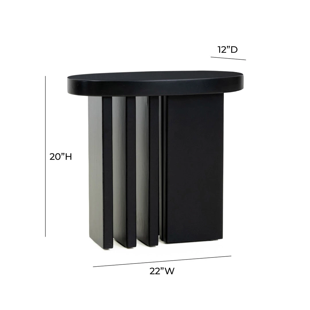 TOV Living Room Etta Black Side Table