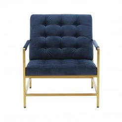 TOV Van Charcoal Vegan Leather Accent Chair Living Room