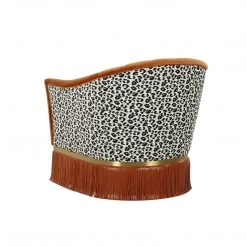 TOV Enid Velvet Swivel Chair Accent Chairs