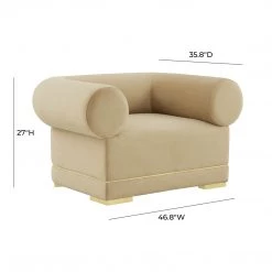 TOV Ricardo Velvet Accent Chair