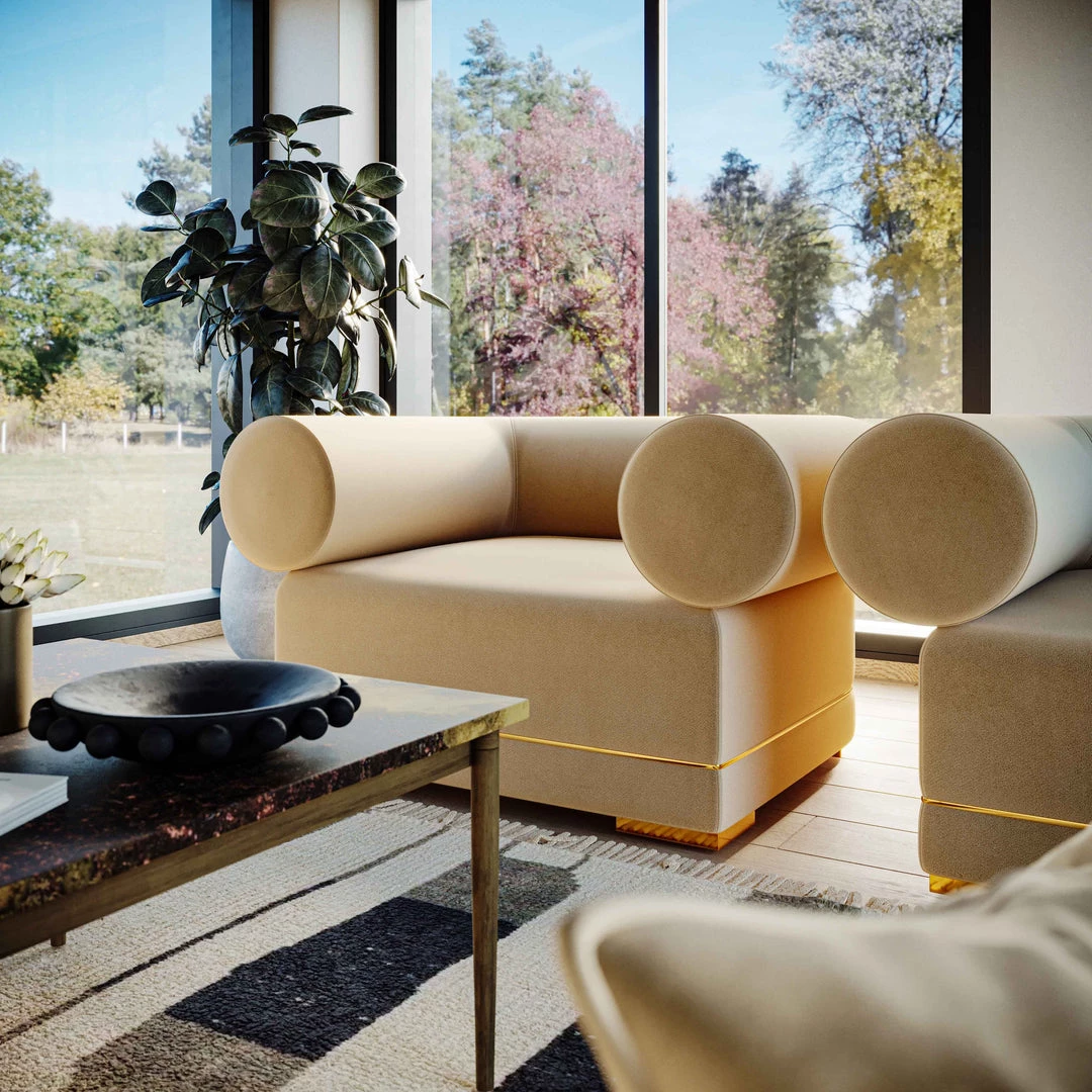 TOV Ricardo Velvet Accent Chair