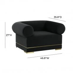 TOV Ricardo Velvet Accent Chair