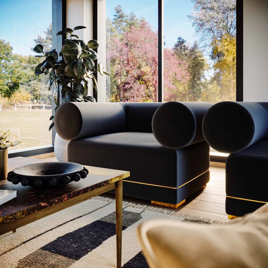 TOV Ricardo Velvet Accent Chair