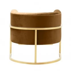 TOV Magnolia Velvet Accent Chair Gold Base