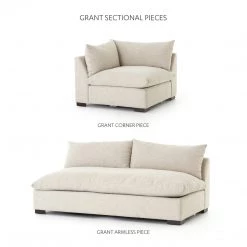 Four Hands Sofa & Loveseat Build Your Own: Grant Sectional By Hollywood Glam