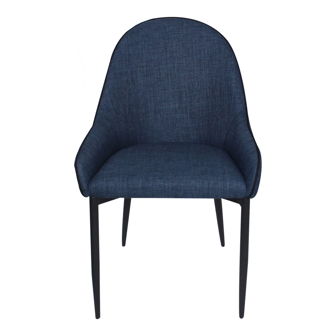 Moe's Dining Room Lapis Dining Chair Dark Blue-Set Of 2