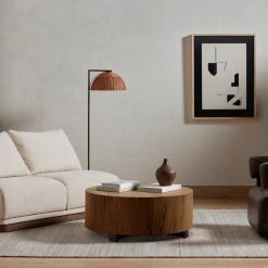 Four Hands Hudson Round Coffee Table