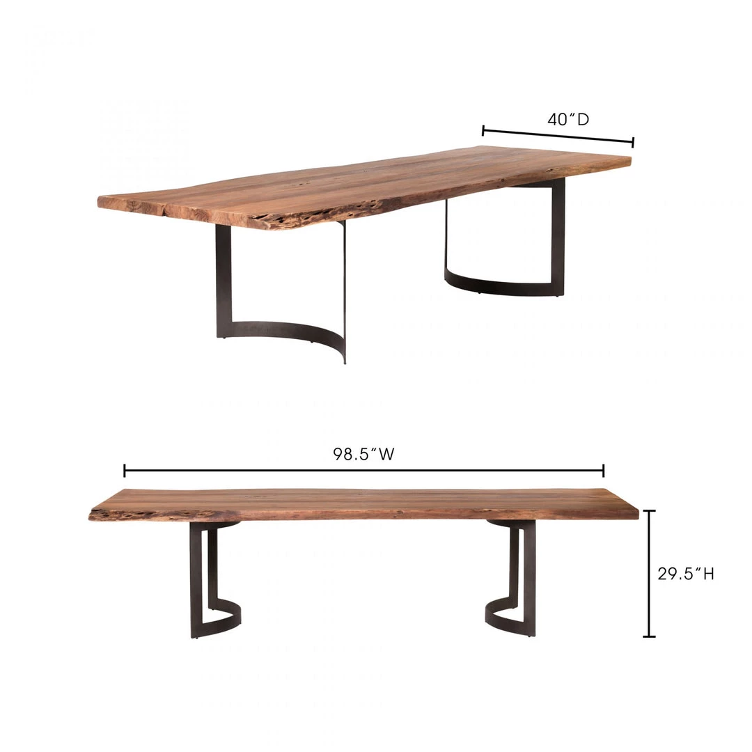 Moe's Bent Dining Table Small Weathered