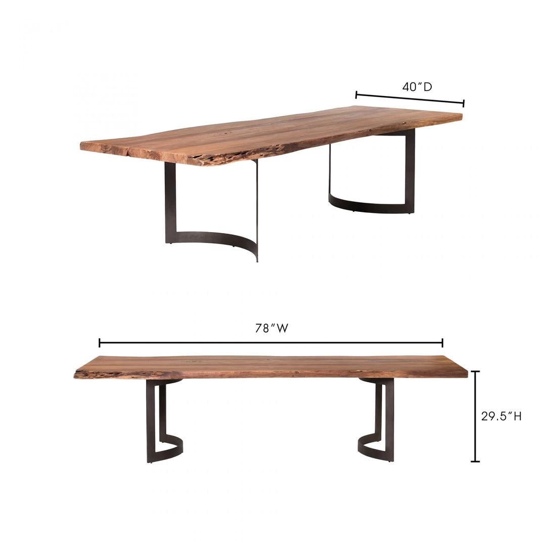 Moe's Bent Dining Table Extra Small Weathered