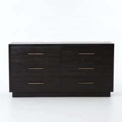 Four Hands Bedroom Suki 6 Drawer Dresser-Burnished Black