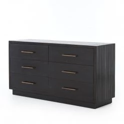 Four Hands Bedroom Suki 6 Drawer Dresser-Burnished Black