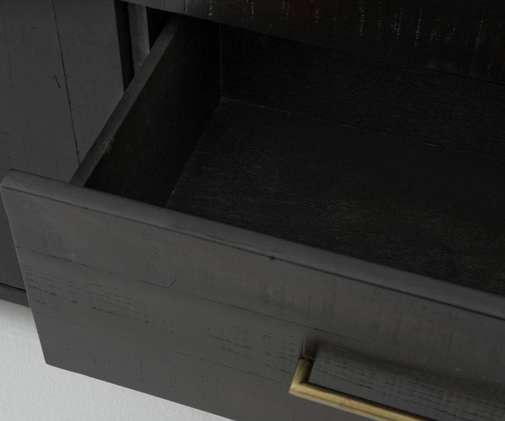 Four Hands Living Room Suki Large Media Console-Burnished Black