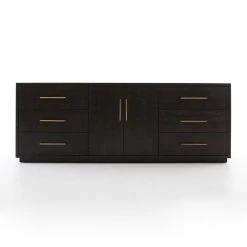 Four Hands Living Room Suki Large Media Console-Burnished Black