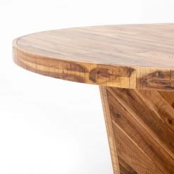 Four Hands Akoria Round Dining Table-Light Honey