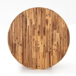 Four Hands Akoria Round Dining Table-Light Honey