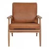Moe's Harper Leather Lounge Chair Tan Living Room