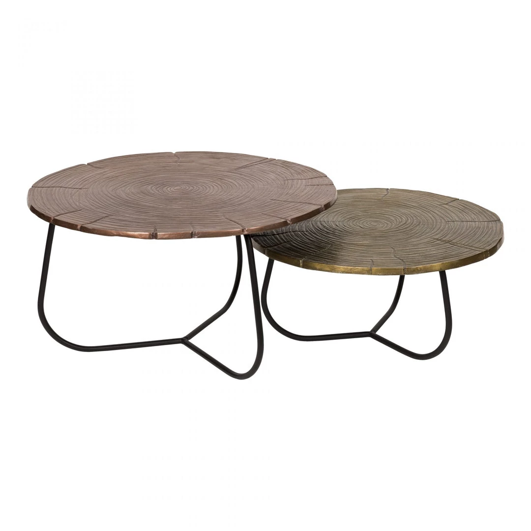 Moe's Cross Section Tables Set Of 2 Living Room