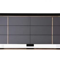 VIG Nova Domus Cartier Modern Black & Rosegold Bedroom Set