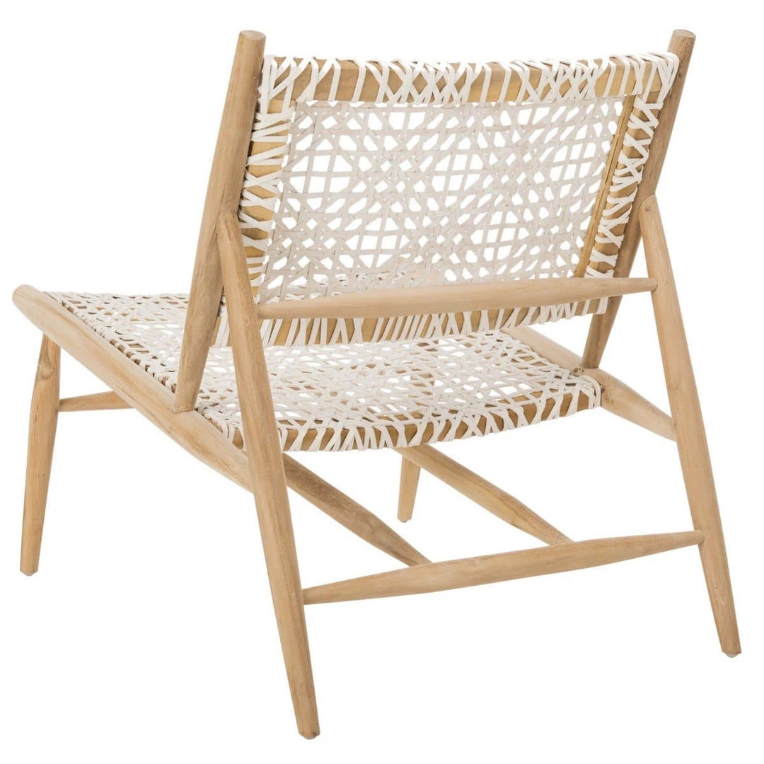 Safavieh Living Room Bandelier Leather Weave Accent Chair