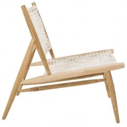 Safavieh Living Room Bandelier Leather Weave Accent Chair