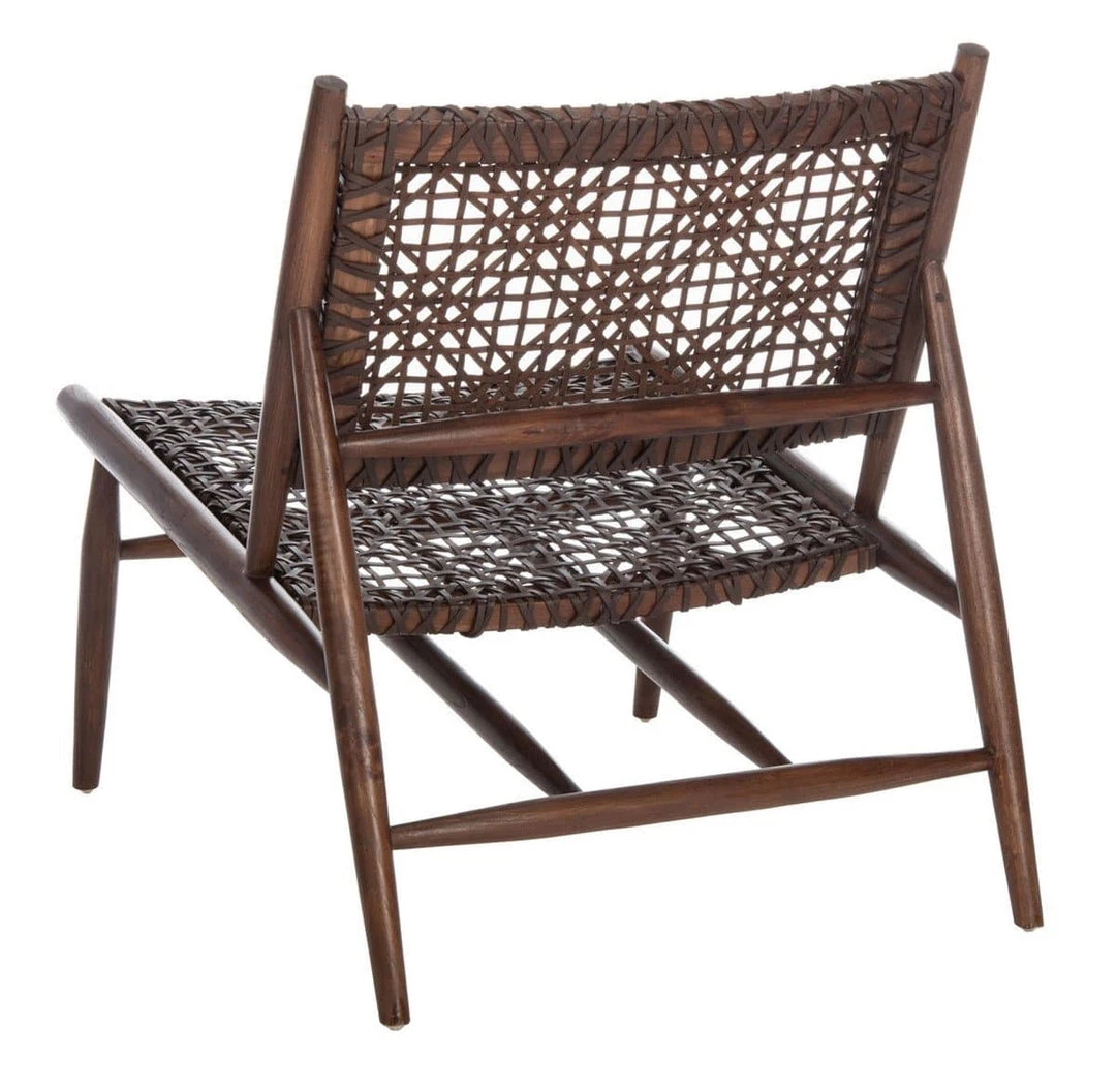 Safavieh Living Room Bandelier Leather Weave Accent Chair