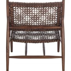 Safavieh Living Room Bandelier Leather Weave Accent Chair