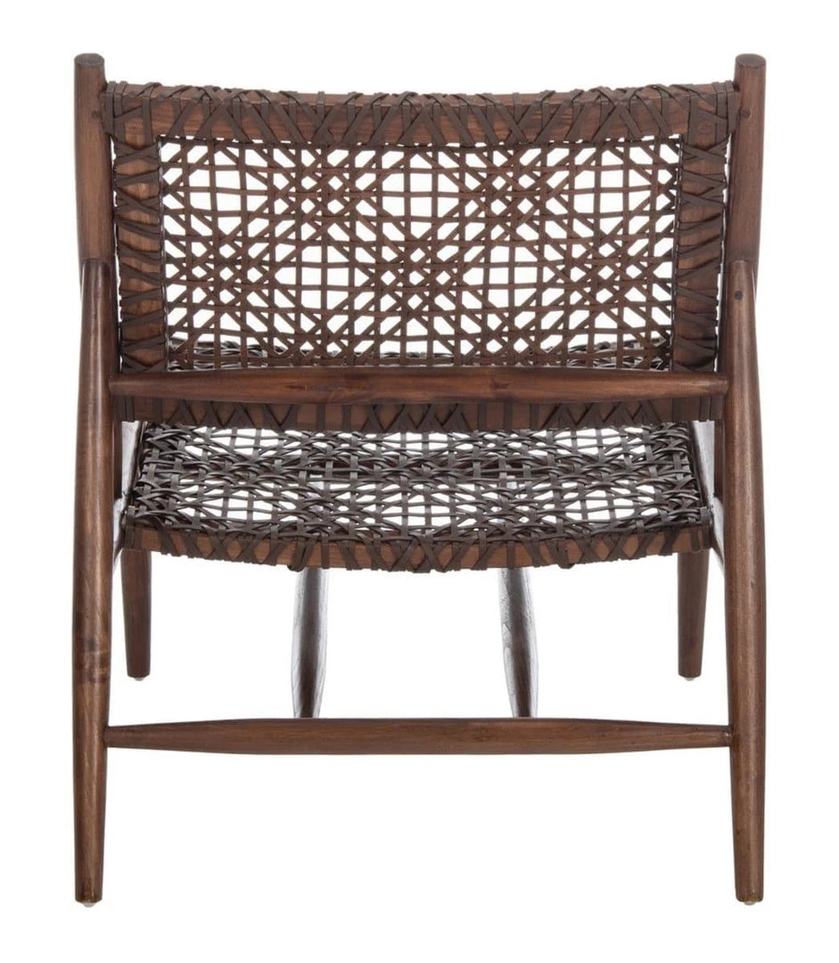 Safavieh Living Room Bandelier Leather Weave Accent Chair