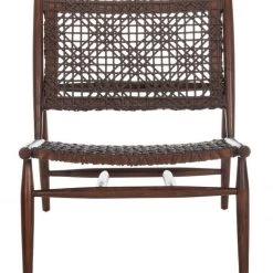 Safavieh Living Room Bandelier Leather Weave Accent Chair
