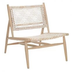 Safavieh Living Room Bandelier Leather Weave Accent Chair