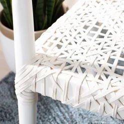 Safavieh Juneau Leather Woven Accent Chair Living Room