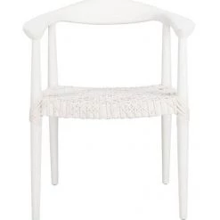 Safavieh Juneau Leather Woven Accent Chair Living Room