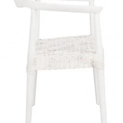 Safavieh Juneau Leather Woven Accent Chair Living Room