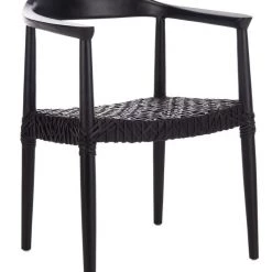 Safavieh Juneau Leather Woven Accent Chair Living Room