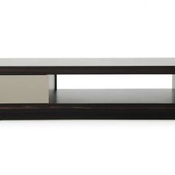 VIG Living Room A&X Caligari Modern Oak & Grey Gloss Coffee Table By Hollywood Glam