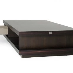 VIG Living Room A&X Caligari Modern Oak & Grey Gloss Coffee Table By Hollywood Glam