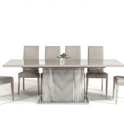 VIG Nova Domus Alexa Italian Modern Grey Extendable Dining Table Dining Room
