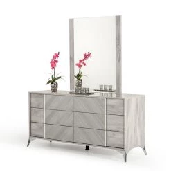 VIG Beds & Headboards Nova Domus Alexa Italian Modern Grey Bedroom Set