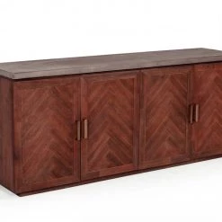 VIG Modrest Amos Modern Concrete & Acacia Buffet Living Room