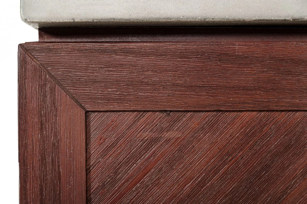 VIG Modrest Amos Modern Concrete & Acacia Buffet Living Room