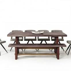 VIG Dining Room Modrest Amos Modern Concrete & Acacia Dining Table