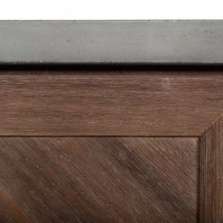 VIG Modrest Amos Modern Concrete & Acacia Wine Cabinet