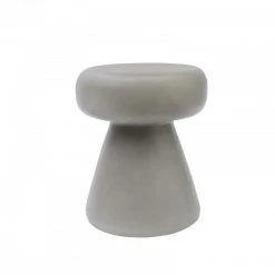 VIG Modrest Boyd Modern Grey Concrete Round Stool