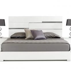 VIG Modrest Ancona Italian Modern White Bed By Hollywood Glam Beds & Headboards