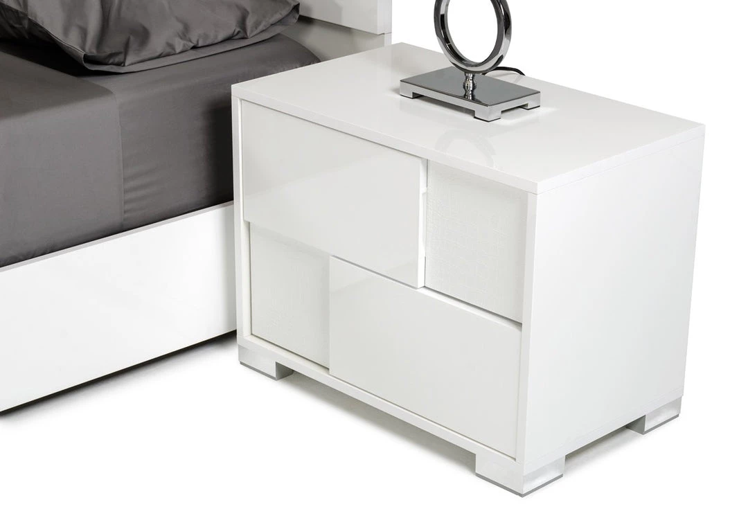 VIG Beds & Headboards Modrest Ancona Italian Modern White Bedroom Set By Hollywood Glam