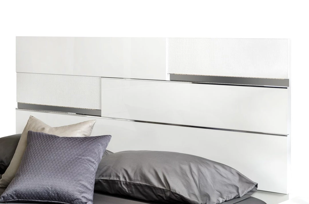 VIG Beds & Headboards Modrest Ancona Italian Modern White Bedroom Set By Hollywood Glam