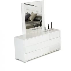 VIG Beds & Headboards Modrest Monza Italian Modern White Bedroom Set