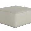 VIG Bedroom Divani Casa April - Modern Dark Grey Leather Square Ottoman